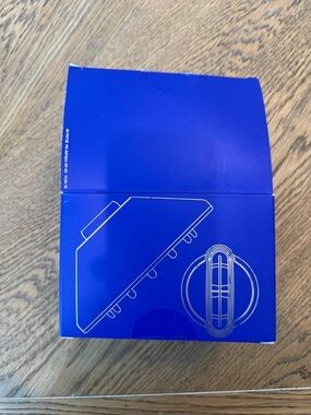 The Dyson hair dryer in limited edition blue and gold ACCESSORIES ONLY